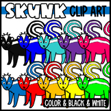 Cute and Colorful Rainbow Skunk Clipart