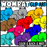 Cute and Colorful Rainbow Wombat Clipart