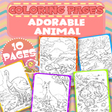 Cute animal Coloring Pages , Fun cartoon activities, Class