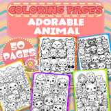 Cute animal Coloring Pages , doodle, cartoon activities, C