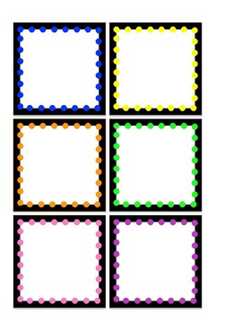 Cute bright dot blank lables! by Heather Pollitt | TpT