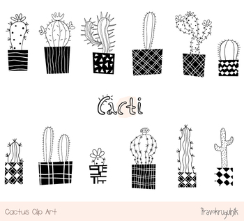 house plant clipart black and white