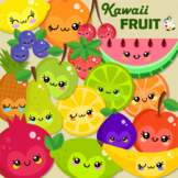 Cute Cartoon Kawaii Fruit ClipArt