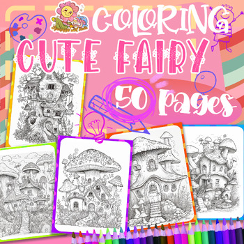Adorable Princess Cartoon Cat Coloring Book for Girls