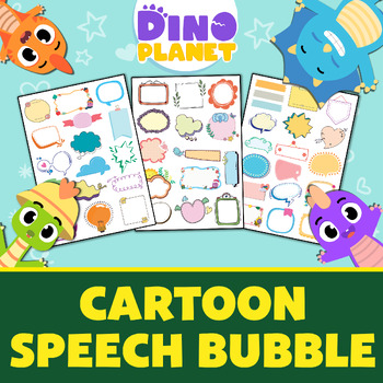 Preview of Cute colourful Cartoon Speech Bubbles Clip Art | Comic Book Templates