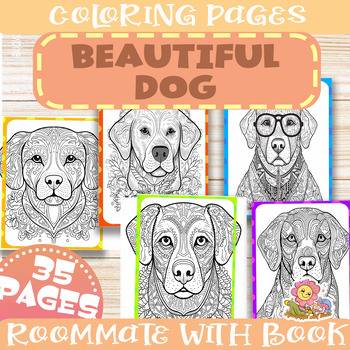 Preview of Cute dog Coloring Pages , mindfulness creative activities, Classroom Decor!