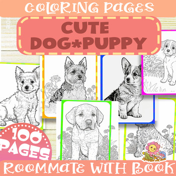 Preview of Cute dog Coloring pages , Fun creative activities, Classroom decoration!