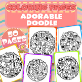 Cute doodle Coloring Pages , Fun cartoon activities, Class