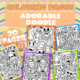 Cute doodle monster Coloring Pages , cartoon animal activi