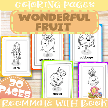 Preview of Cute fruit and vegetable Coloring Pages , Fun plant creative activities!