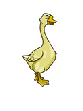 Cute goose cartoon character.