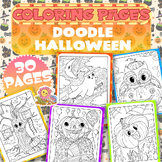 Cute halloween Coloring Pages , Fun cartoon animal activit