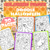 Cute halloween Coloring Pages , Fun cartoon animal activit