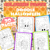 Cute halloween Coloring Pages , Fun cartoon animal activit