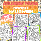 Cute halloween Coloring Pages , Fun cartoon animal activit