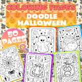 Cute halloween Coloring Pages , Fun cartoon animal activit