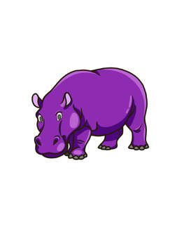 Preview of Cute hippopotamus cartoon character.