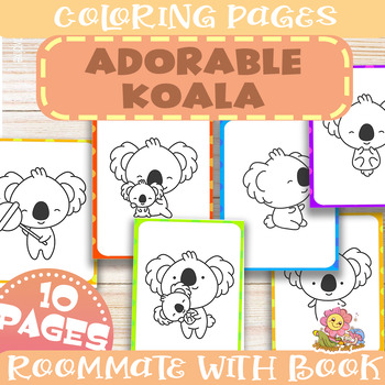 Preview of Cute animal Coloring Pages , Fun koala bear creative activities, Classroom Decor