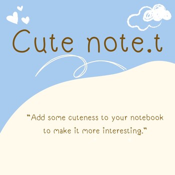 Preview of Cute note.t  Font