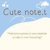 Cute note.t  Font