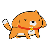 Cute orange dog clip art
