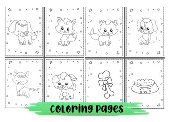 64 Coloring Pages Cute Pets  Best Free