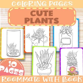 Preview of Cute plant Coloring Pages , creative activities, Classroom Decor!