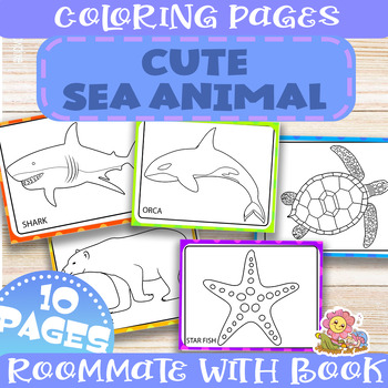 Preview of Cute sea animal Coloring Pages , creative activities, Classroom Decor!