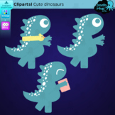 Cute t-rex and dinosaurs friends characters. Cute dinosaur