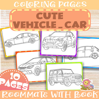 Preview of Cute vehicl and car Coloring Pages , creative activities, Classroom Decor!