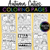 Cutie Autumn Coloring Pages {Fall Coloring Pages}