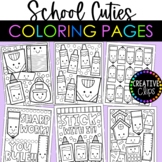 Cutie School Coloring Pages {Made by Creative Clips Clipart}