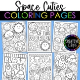 Cutie Space Coloring Pages {Made by Creative Clips Clipart}