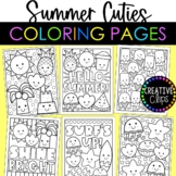 Cutie Summer Coloring Pages {Made by Creative Clips Clipart}