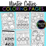Cutie Winter Coloring Pages {Made by Creative Clips Clipart}