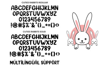 Cuties Rabbits Font by MR FONTS | TPT