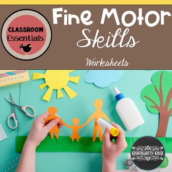 Preview of Fine Motor Skill Activity Cutting Gluing and Drawing