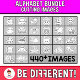Cutting Images Alphabet Bundle A to Z Clipart Back To School