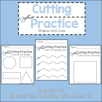 Cutting Practice - Lines and Shapes by Mrs Binders Kinders | TpT