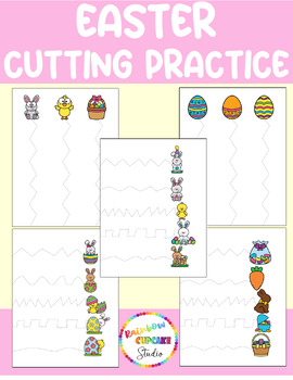Preview of Cutting Practice Activities | Fine Motor | Scissor Skills (Easter)