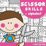 Scissor Skills Cutting Practice with Alphabet Tracing