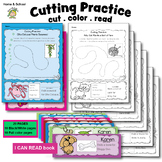 Cutting Practice: Cut, Color, Read (Karen's Kids Printables)