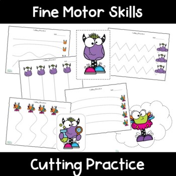 Preview of Fine Motor Skills - Halloween Monster Themed