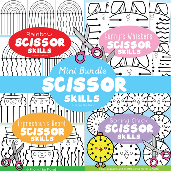 Preview of Cutting Practice Mini Bundle for Scissor Skills and Fine Motor