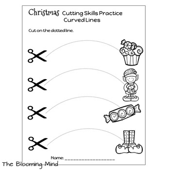 Christmas Cutting Practice by The Blooming Mind | TpT