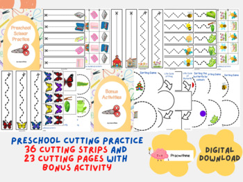 Preview of Cutting Practice| Scissors Practice| Cutting Activity