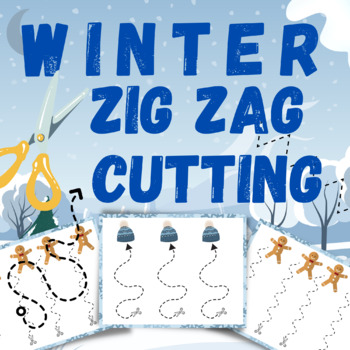 Preview of Cutting Practice Winter Scissor Skills - Children's Clip Arts