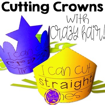Preview of Cutting Practice With Scissors Kindergarten | Scissor Skills | Cutting Hats