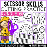 Cutting Practice Worksheets - 2D Shapes, Weather, Healthy Eating