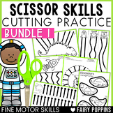 Cutting Practice Worksheets - Space, Dinosaurs & Monsters